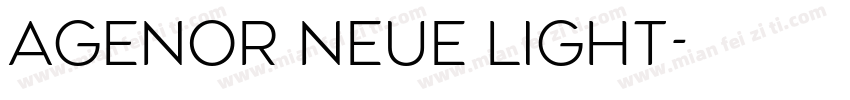 Agenor Neue Light字体转换